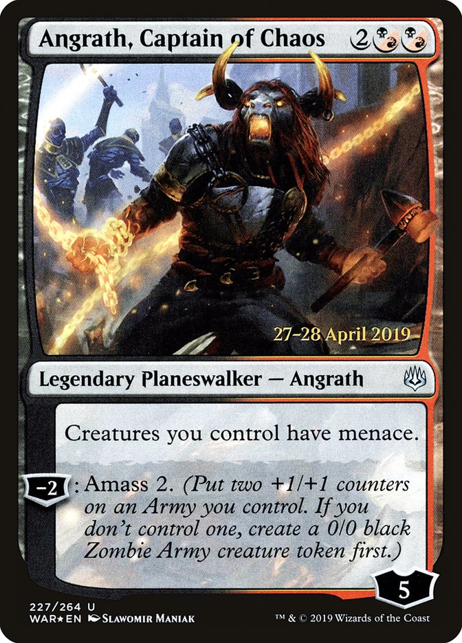 Angrath, Captain of Chaos – Uncommon Magic: The Gathering card from War of the Spark Promos (#227s)