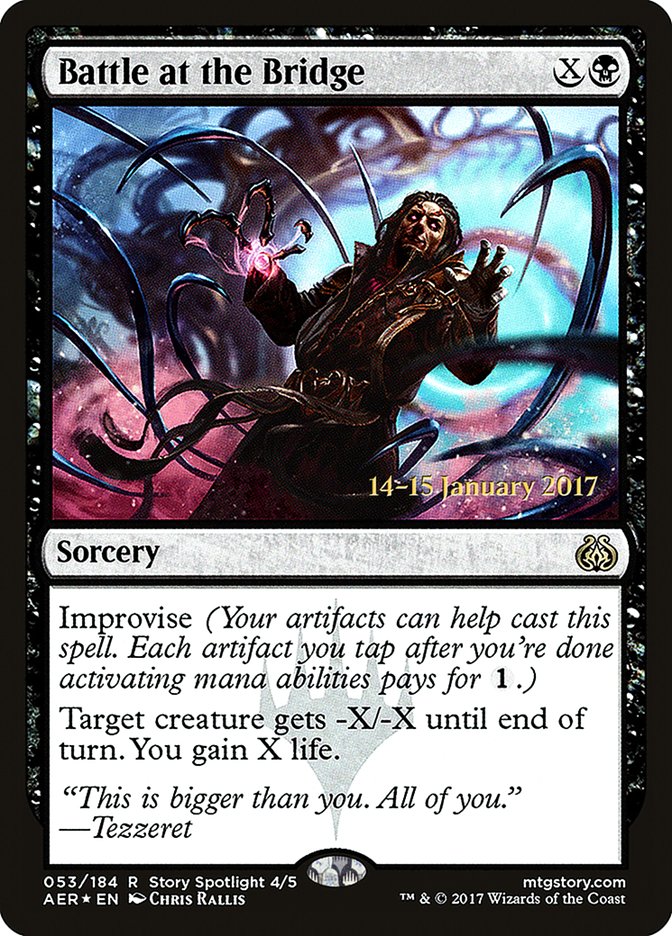 Battle at the Bridge – Rare Magic: The Gathering card from Aether Revolt Promos (#53s)