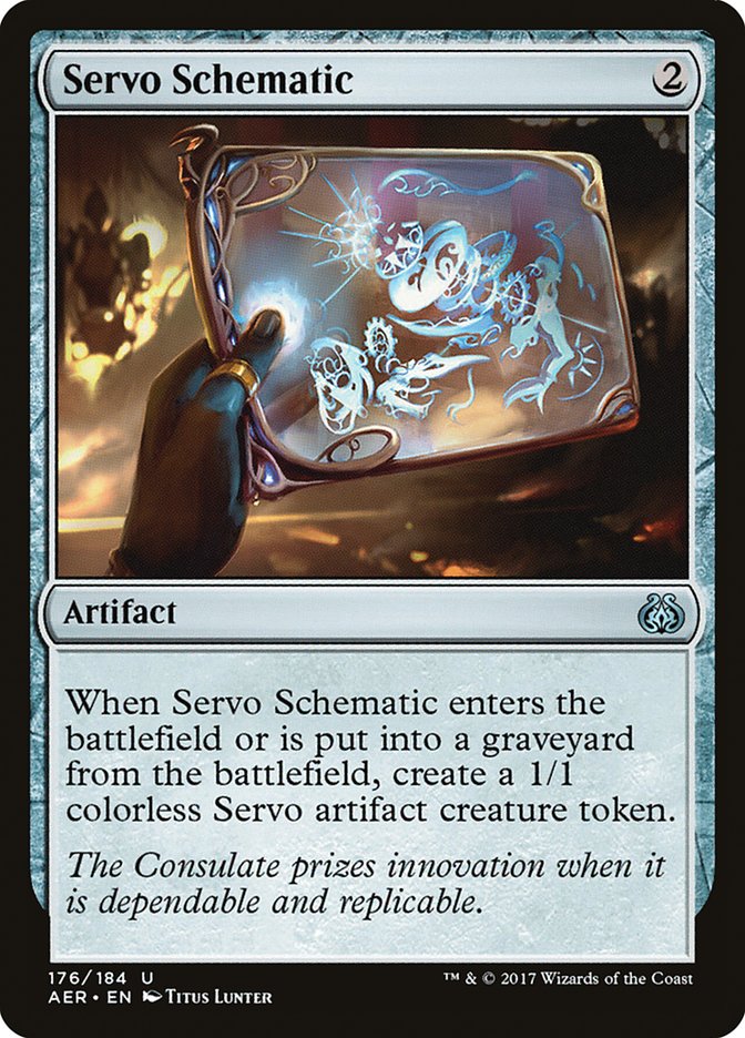 Servo Schematic – Uncommon Magic: The Gathering card from Aether Revolt (#176)