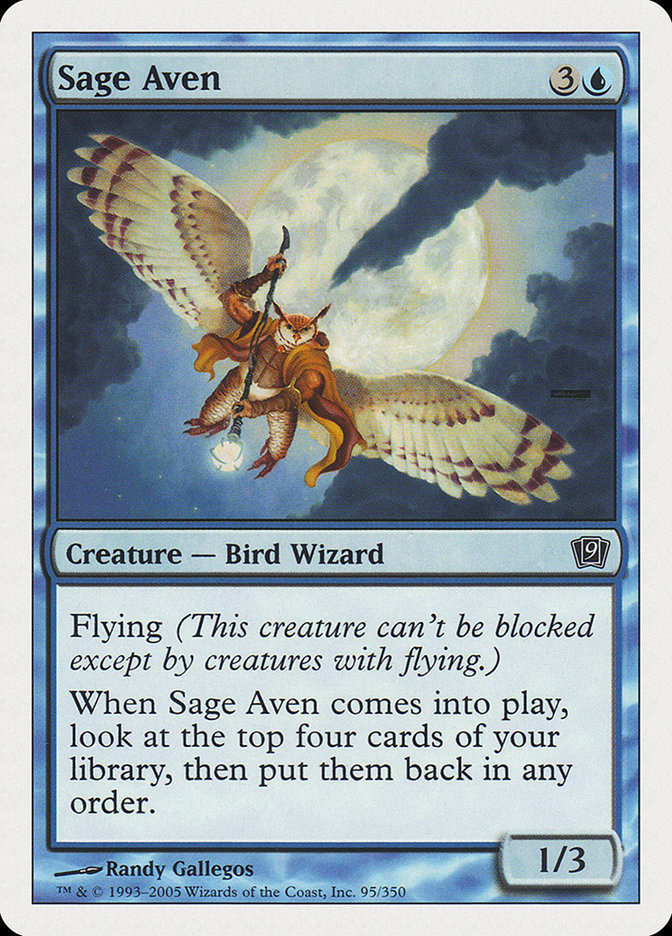 Sage Aven – Common Magic: The Gathering card from Ninth Edition (#95)