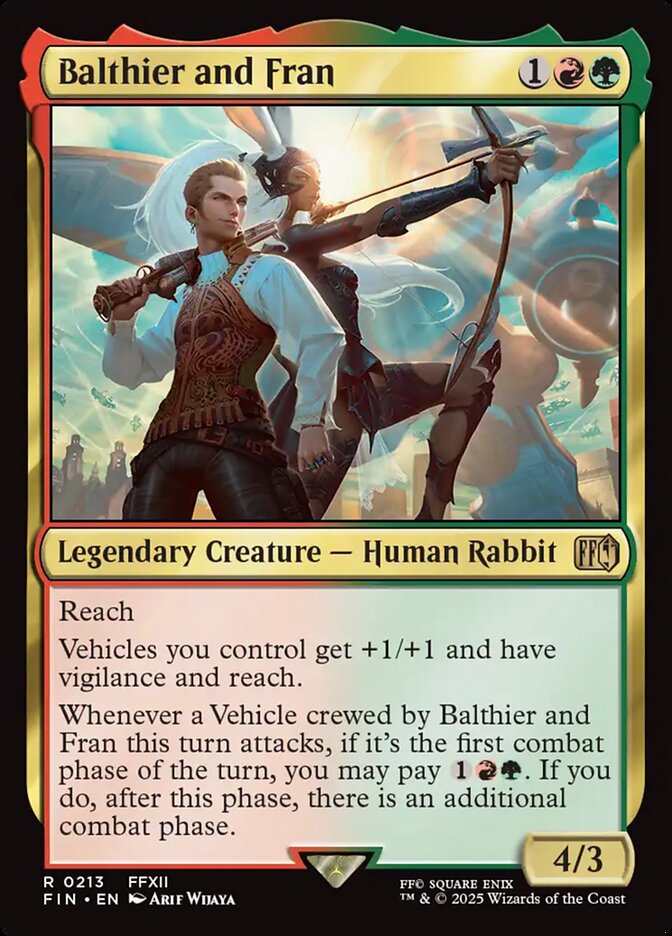 Balthier and Fran – Rare Magic: The Gathering card from Final Fantasy (#213)