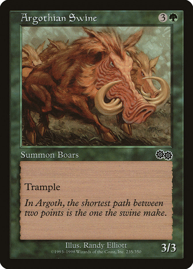 Argothian Swine – Common Magic: The Gathering card from Urza's Saga (#235)