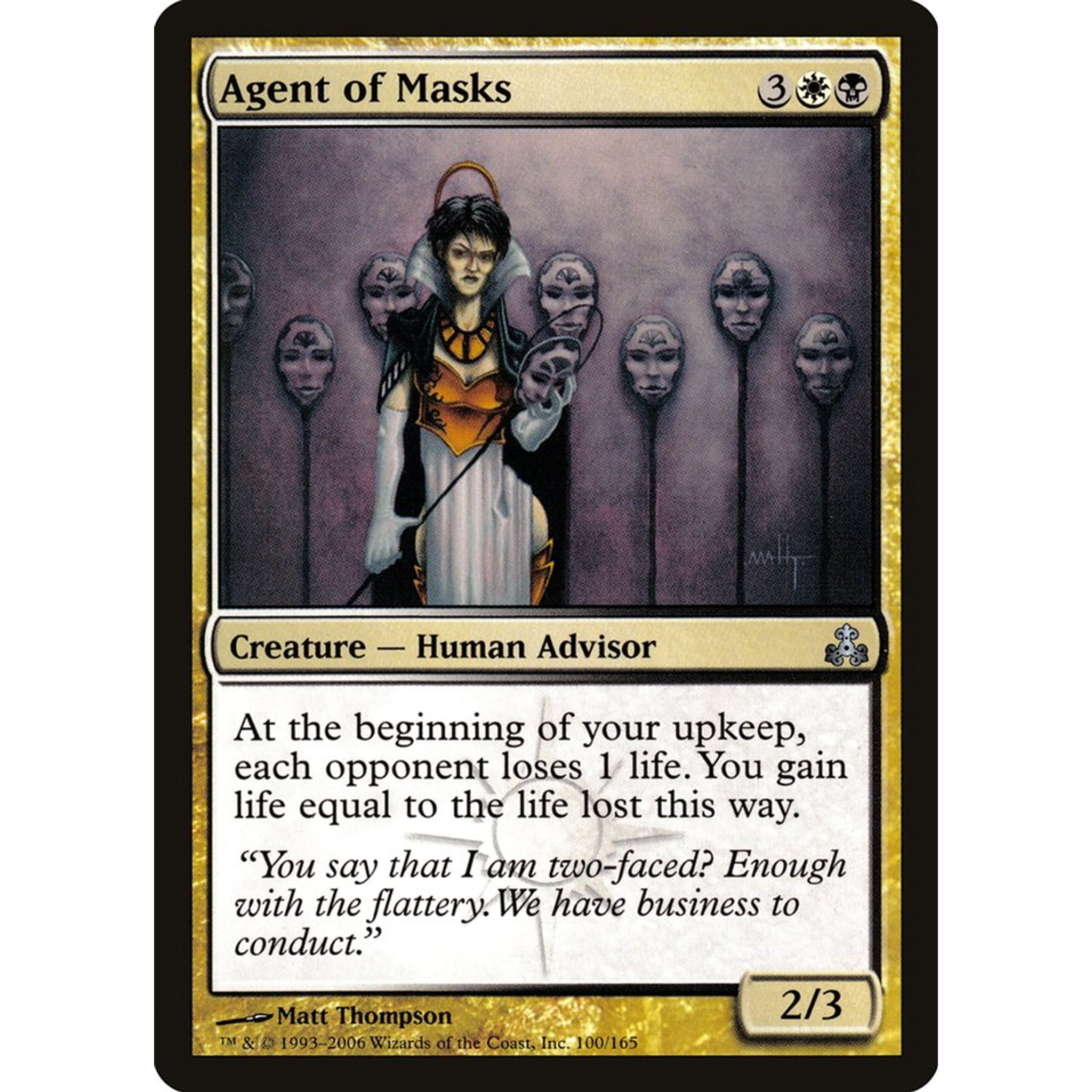 Agent of Masks (GPT 100) — Moore Collectables UK