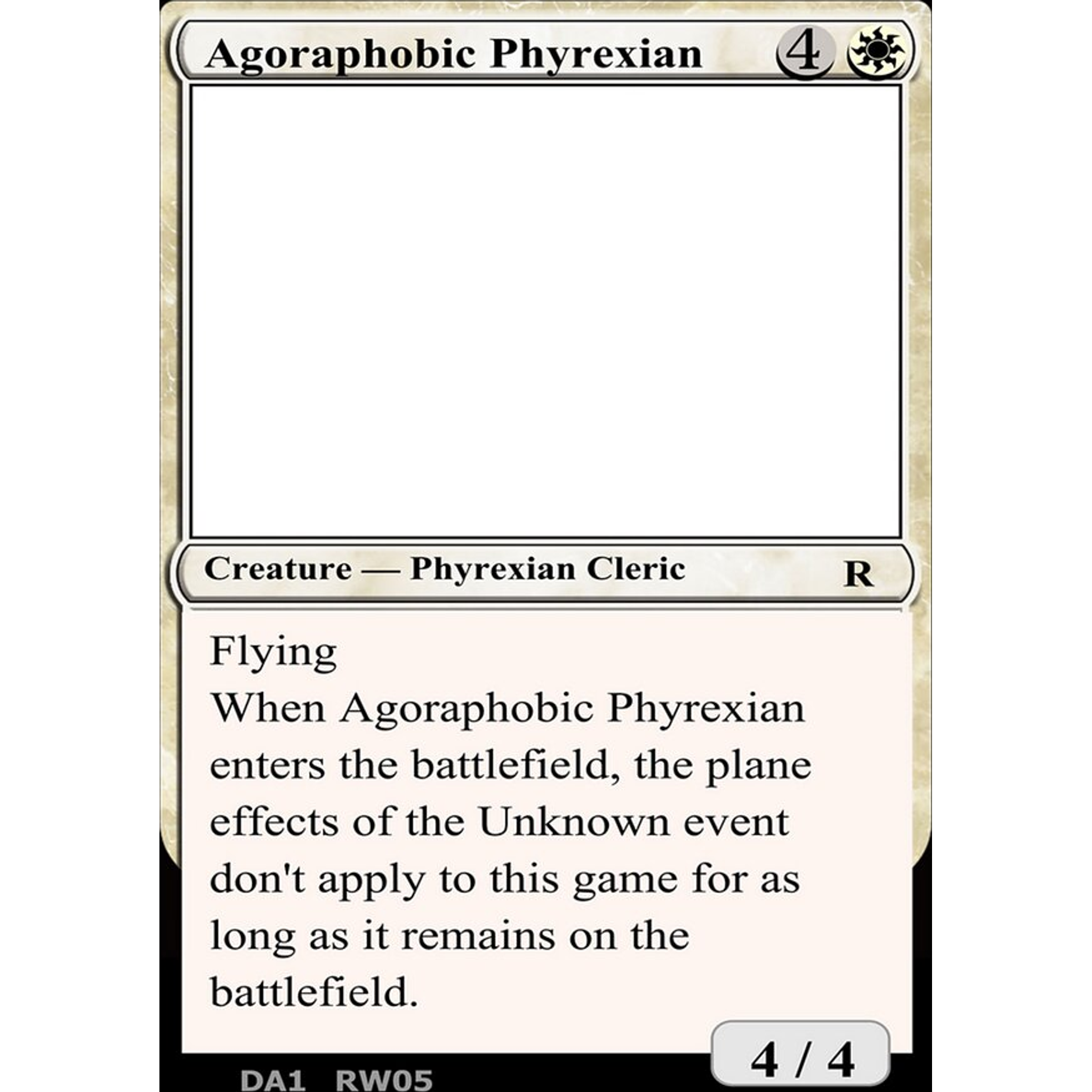 Agoraphobic Phyrexian (UNK RW05a) — Moore Collectables UK