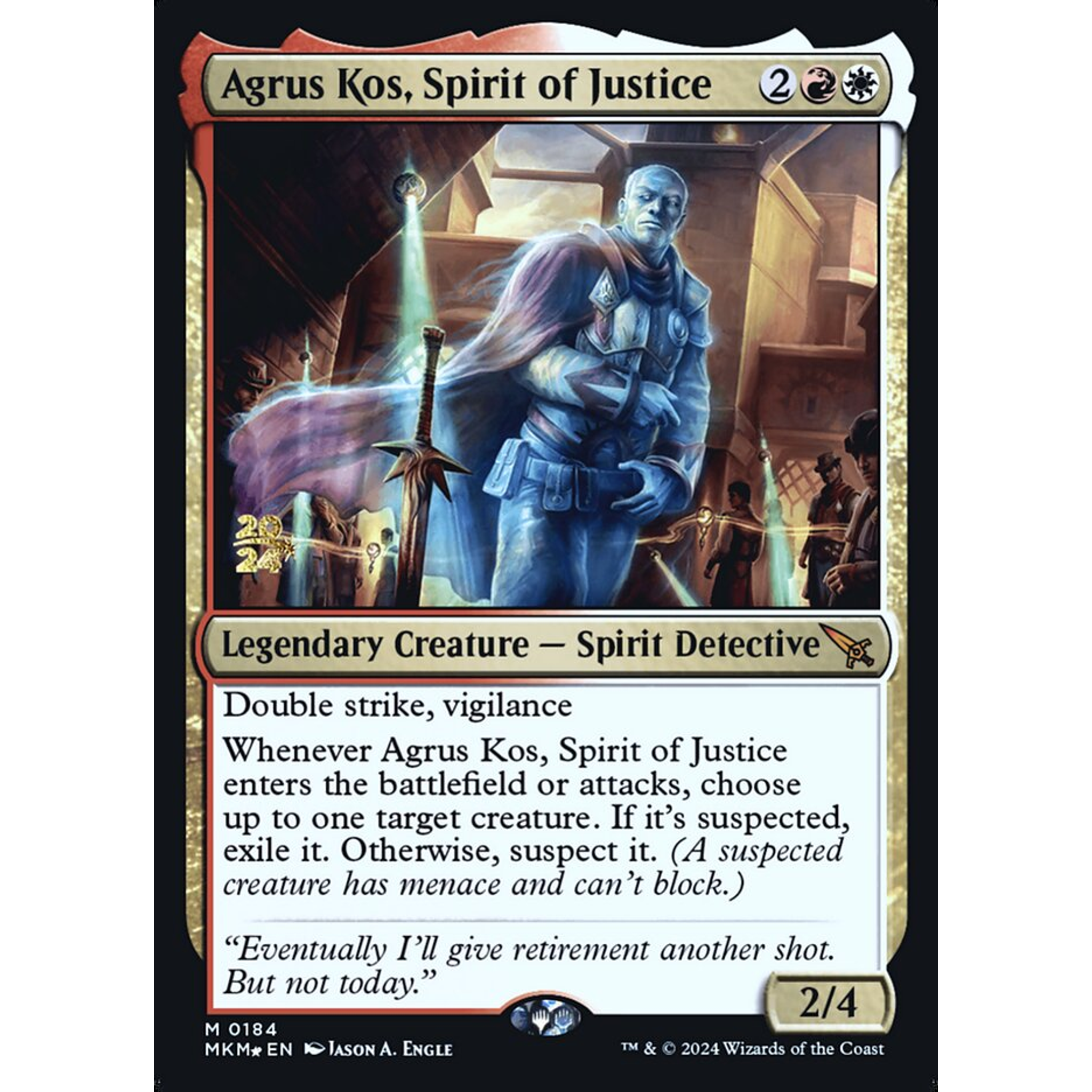 Agrus Kos, Spirit of Justice (PMKM 184s) — Moore Collectables UK