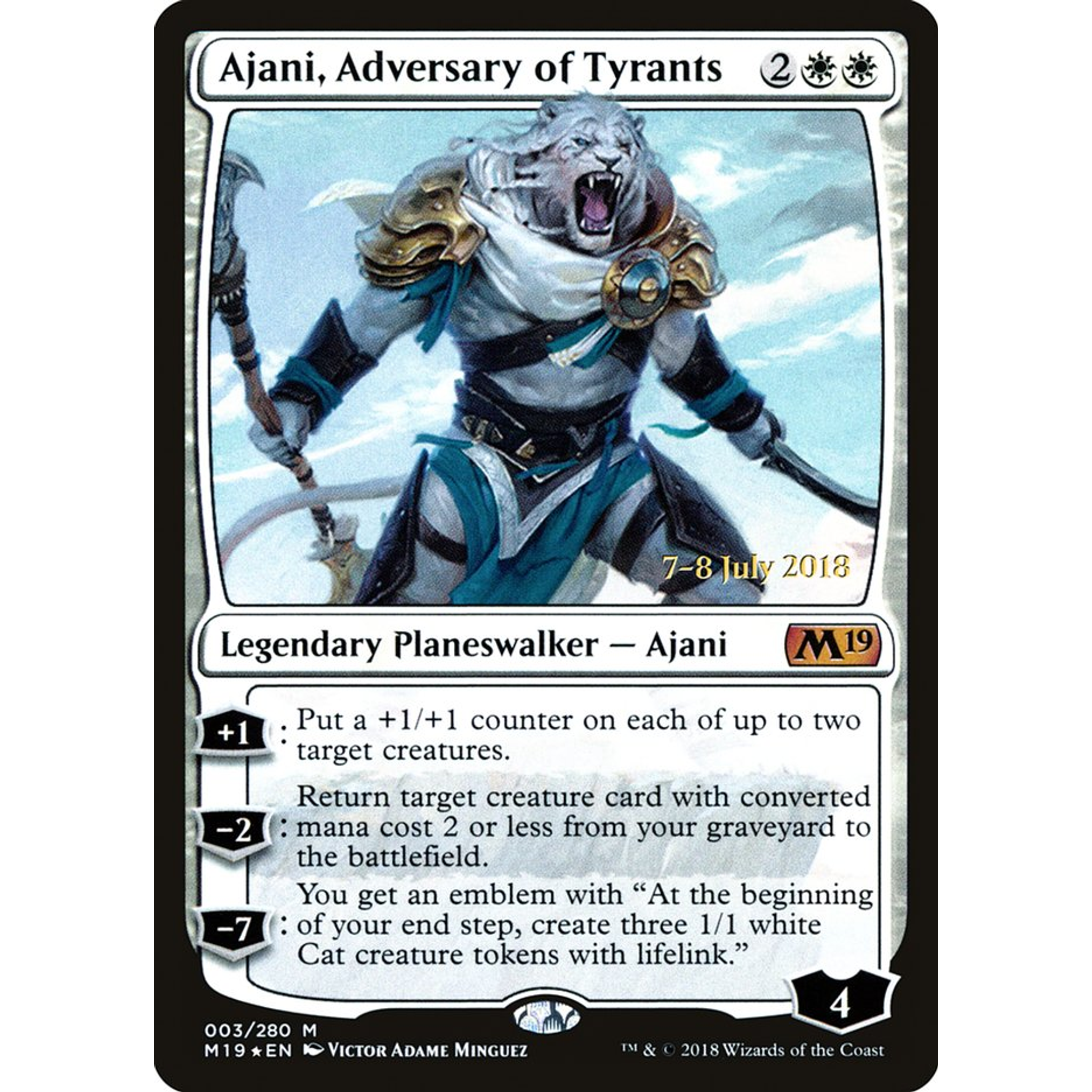 Ajani, Adversary of Tyrants (PM19 3s) — Moore Collectables UK