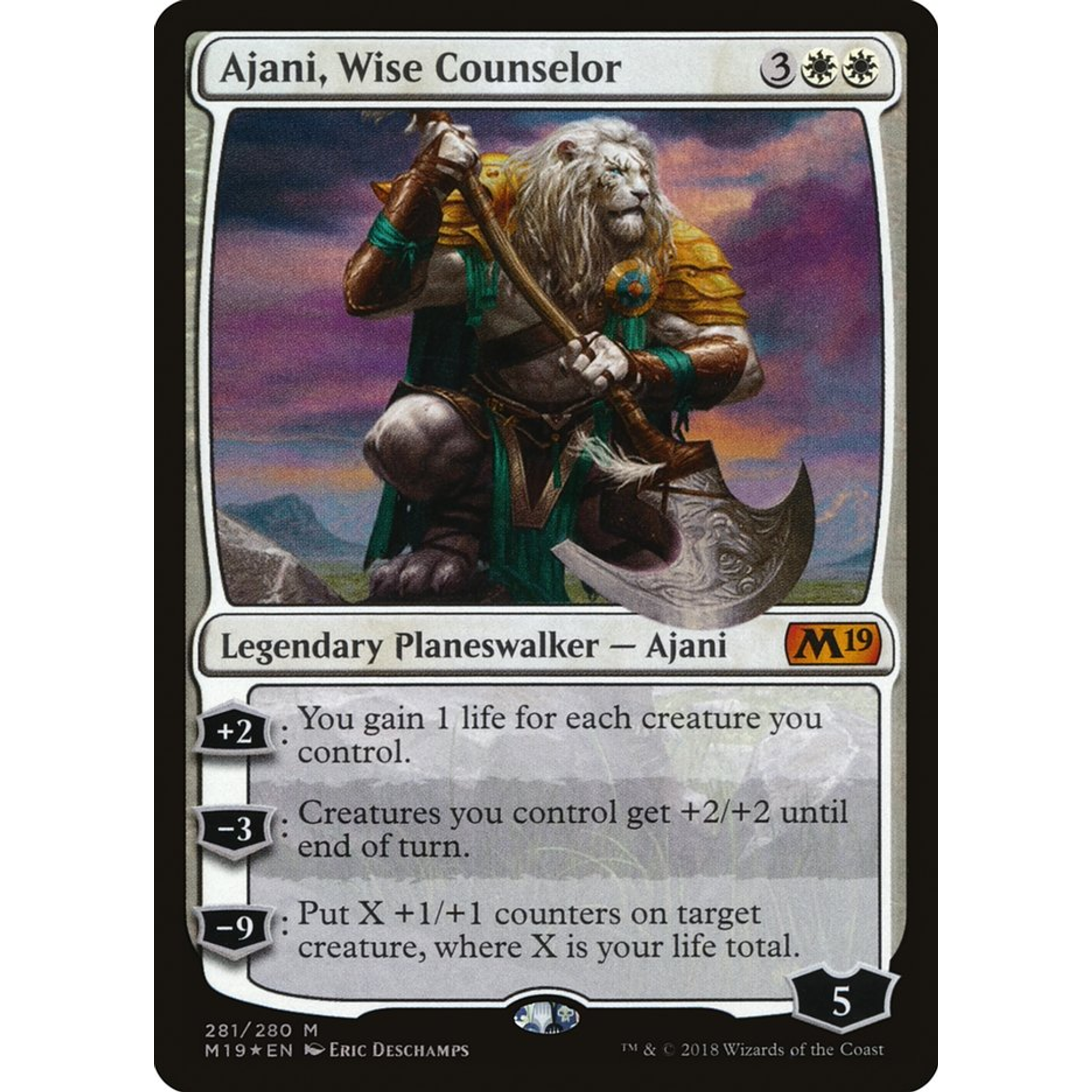 Ajani, Wise Counselor (M19 281) — Moore Collectables UK