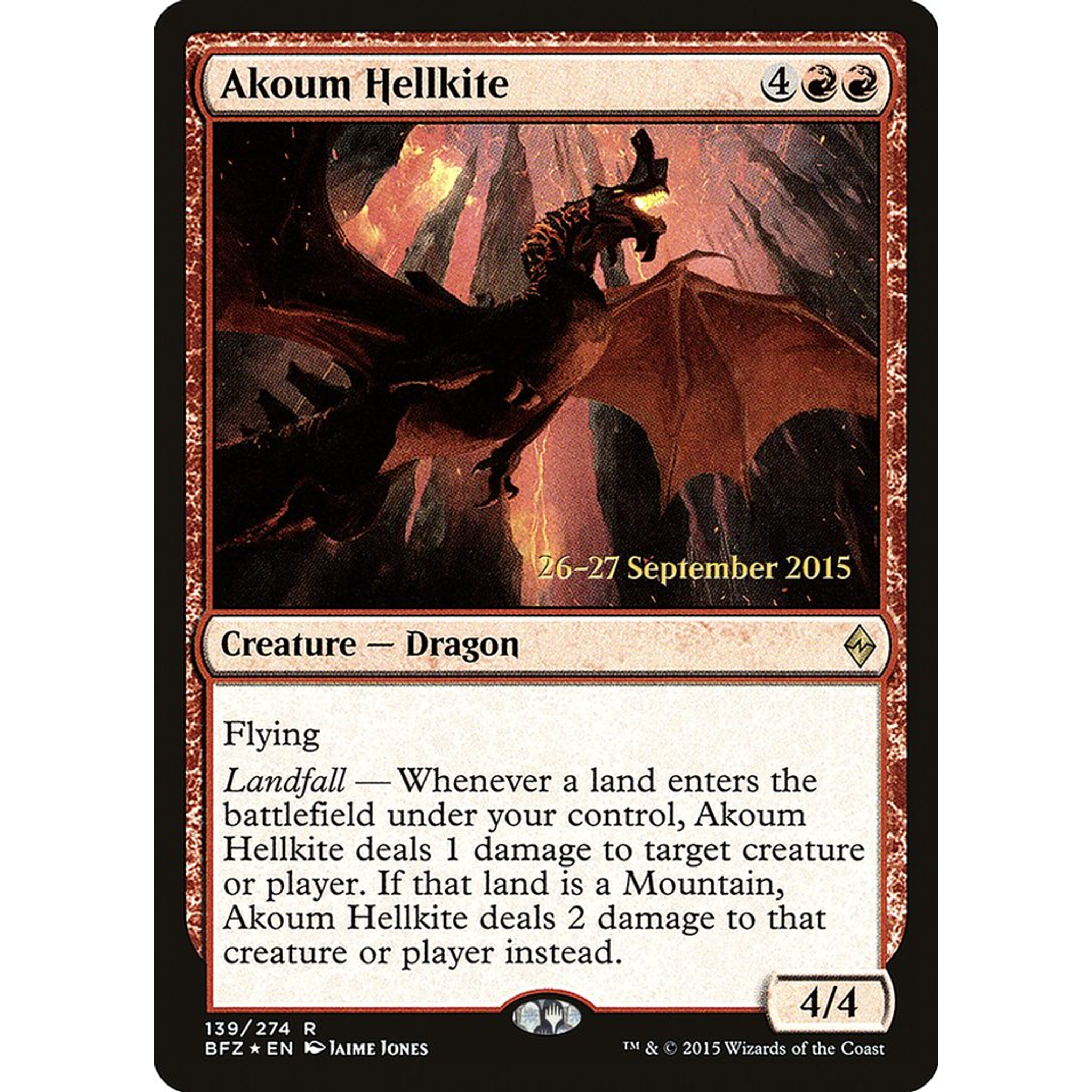 Akoum Hellkite (PBFZ 139s) — Moore Collectables UK