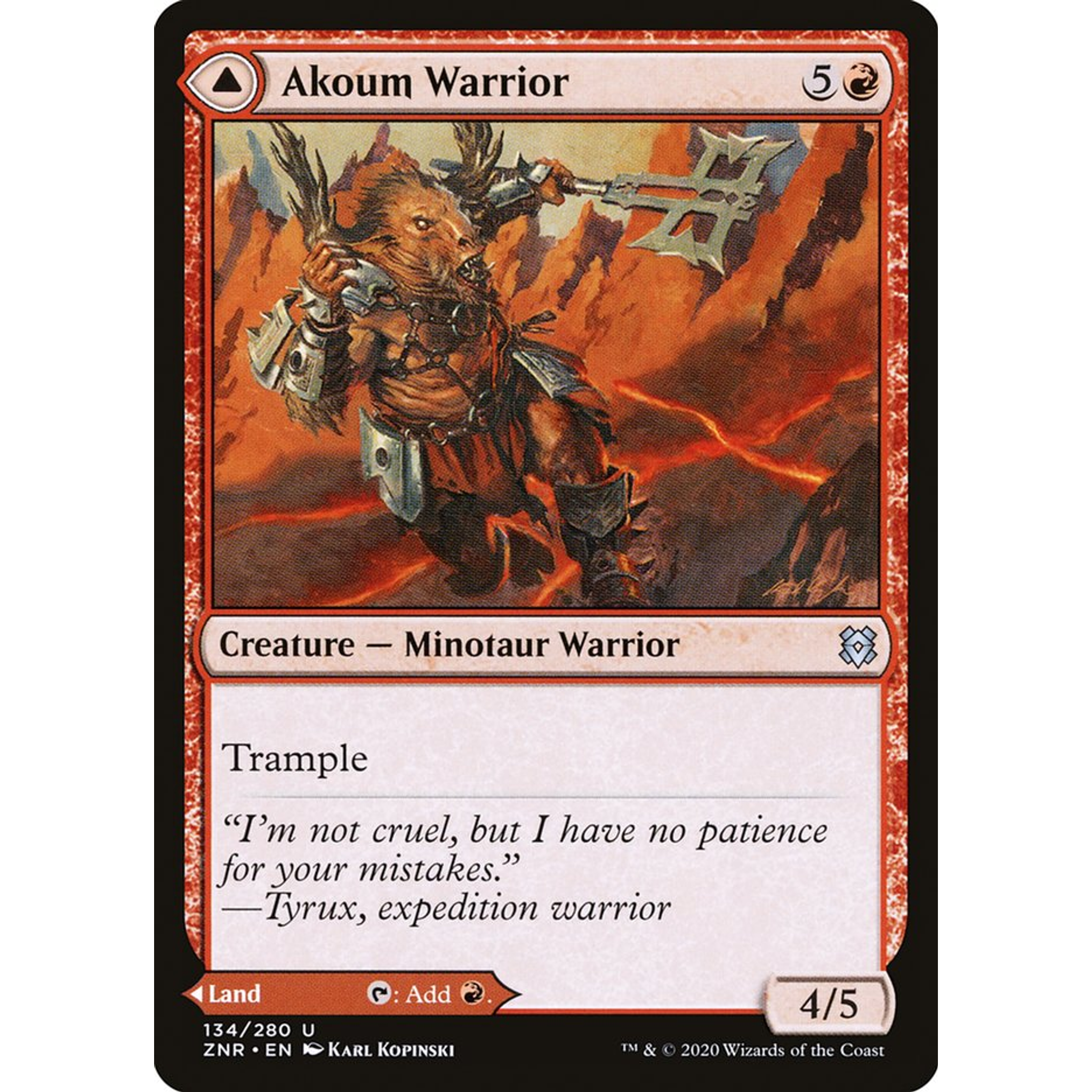 Akoum Warrior // Akoum Teeth (ZNR 134) — Moore Collectables UK
