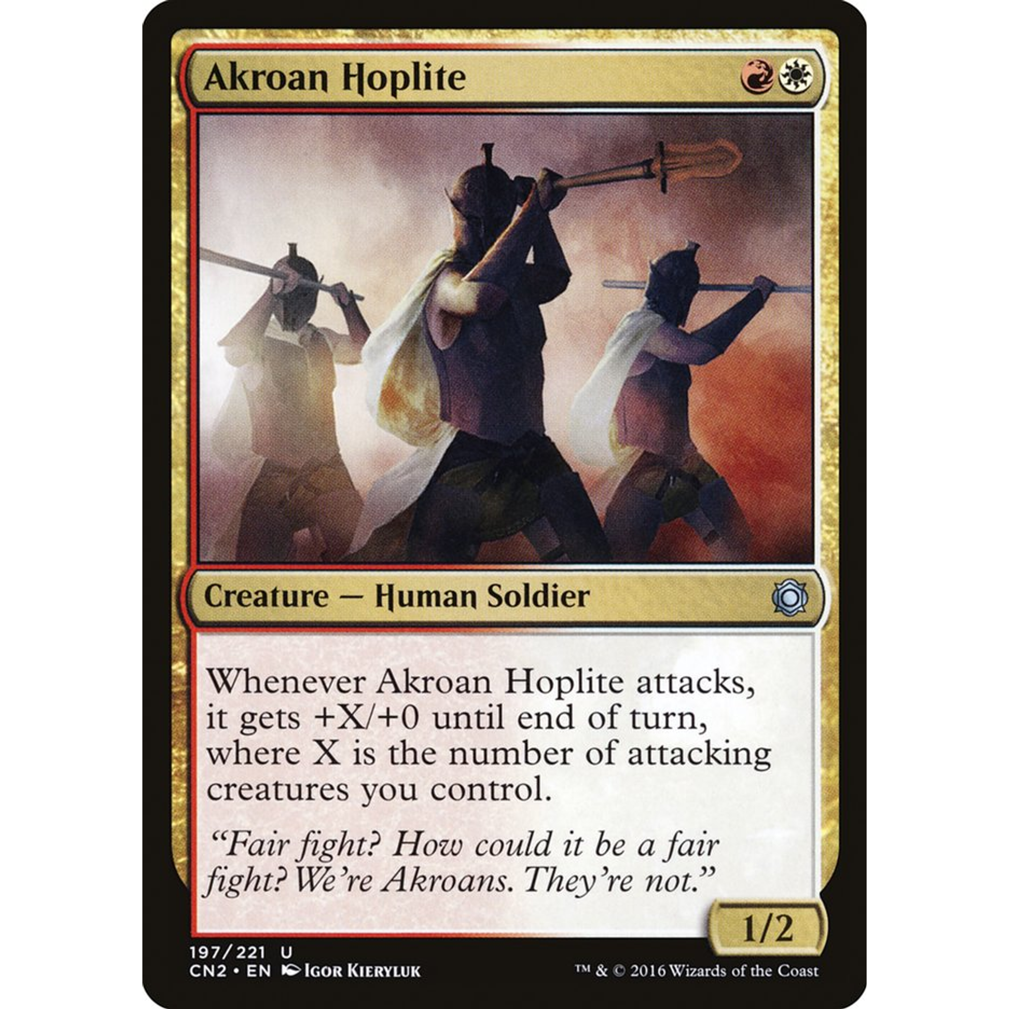 Akroan Hoplite (CN2 197) — Moore Collectables UK