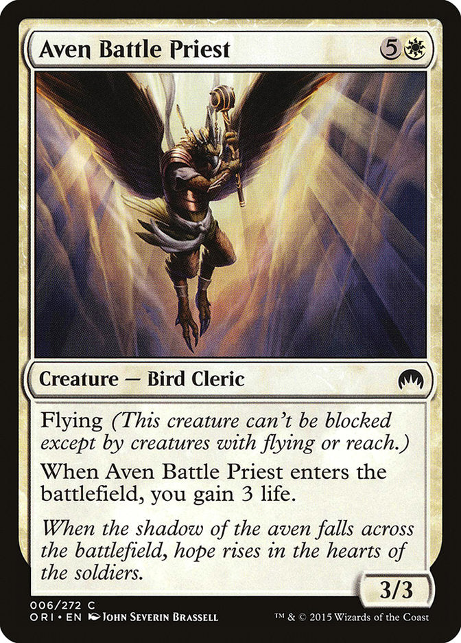 Aven Battle Priest – Common Magic: The Gathering card from Magic Origins (#6)