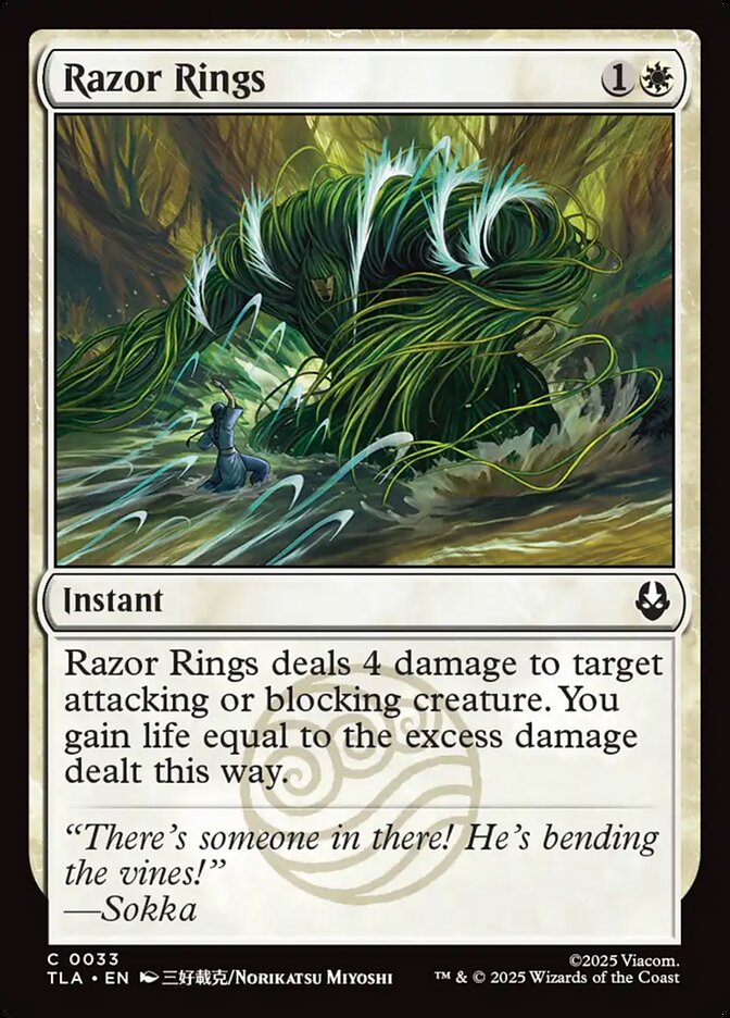 Razor Rings – Common Magic: The Gathering card from Avatar: The Last Airbender (#33)