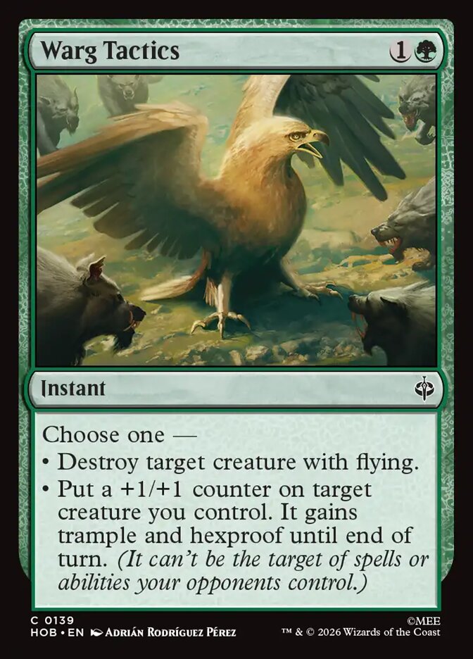 Warg Tactics – Common Magic: The Gathering card from The Hobbit (#139)