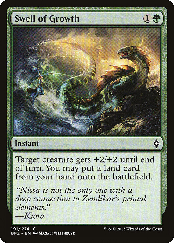 Swell of Growth – Common Magic: The Gathering card from Battle for Zendikar (#191)