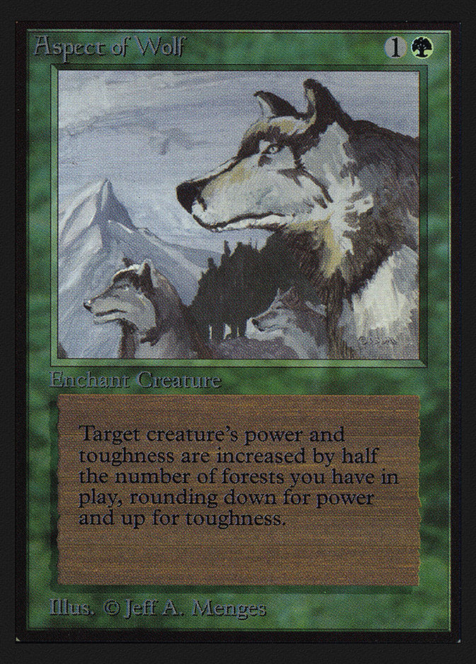 Aspect of Wolf – Rare Magic: The Gathering card from Intl. Collectors' Edition (#185)