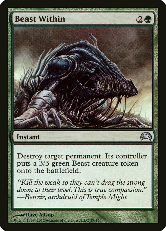 Beast Within – Uncommon Magic: The Gathering card from Planechase 2012 (#57)