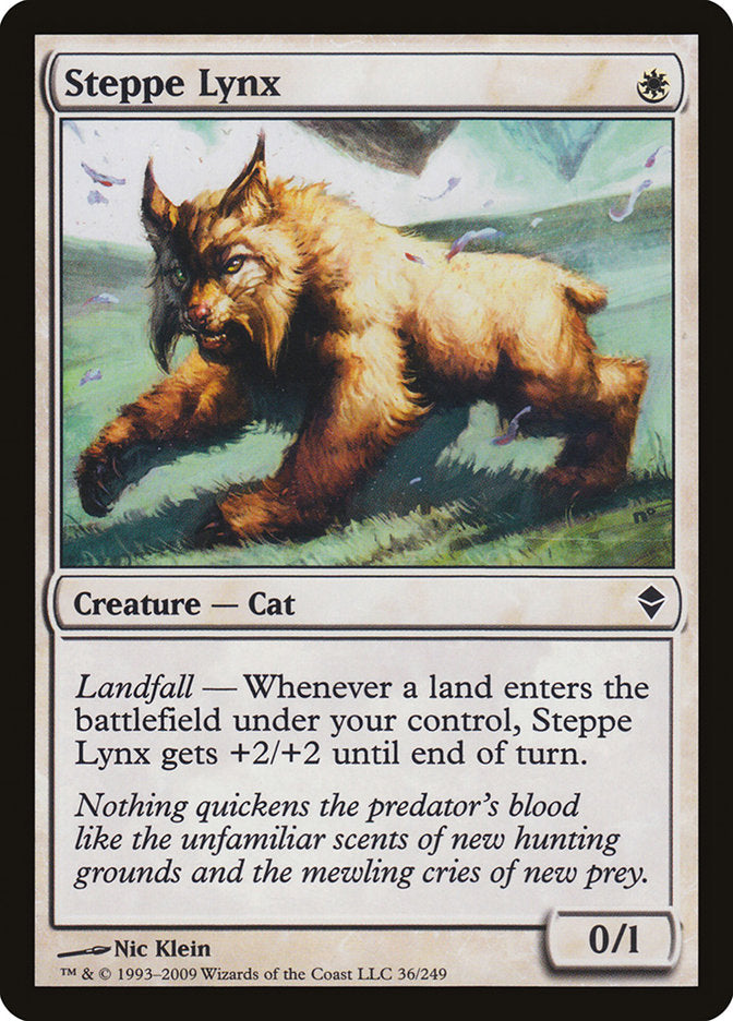 Steppe Lynx – Common Magic: The Gathering card from Zendikar (#36)