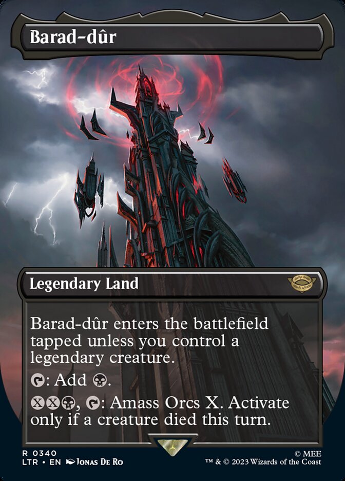 Barad-dûr – Rare Magic: The Gathering card from The Lord of the Rings: Tales of Middle-earth (#340)