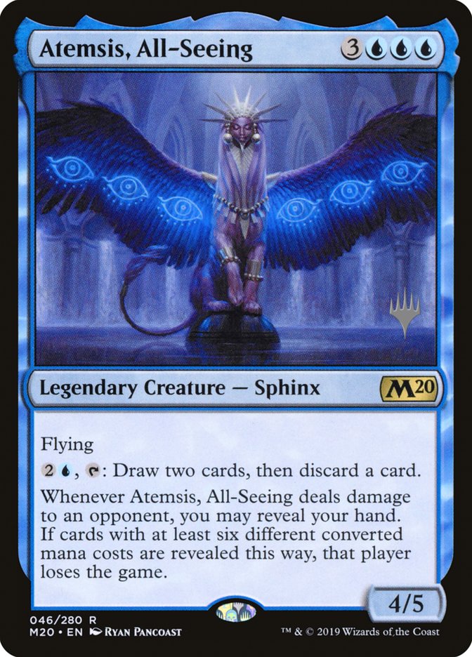 Atemsis, All-Seeing – Rare Magic: The Gathering card from Core Set 2020 Promos (#46p)