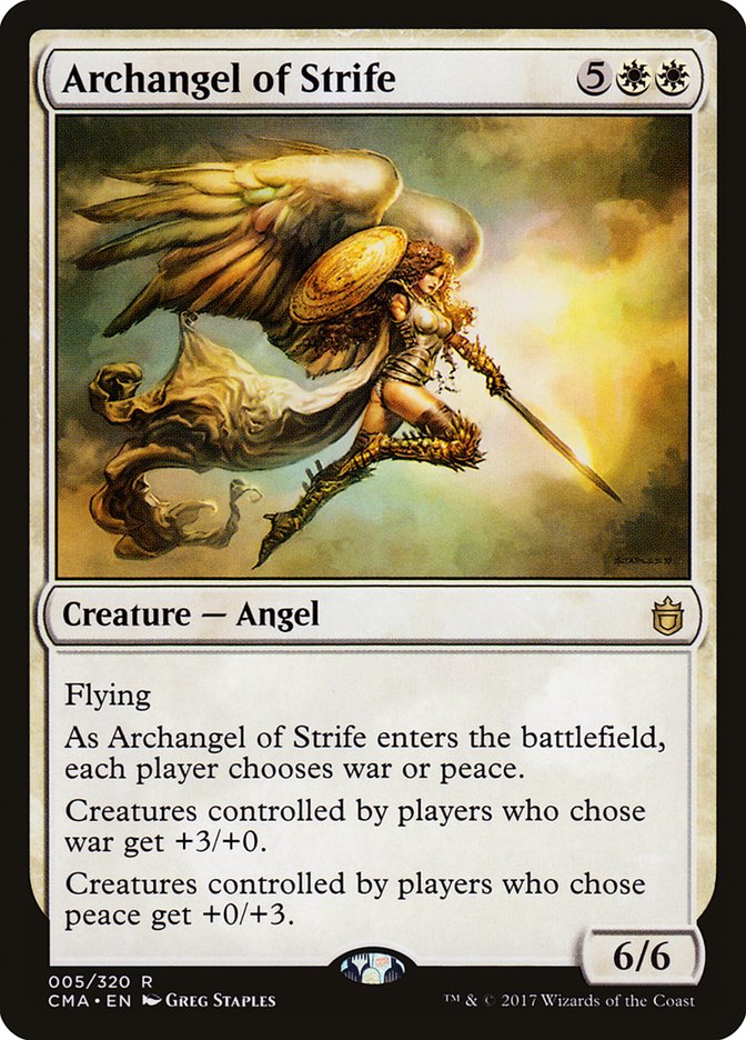 Archangel of Strife – Rare Magic: The Gathering card from Commander Anthology (#5)
