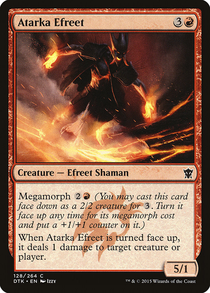 Atarka Efreet – Common Magic: The Gathering card from Dragons of Tarkir (#128)