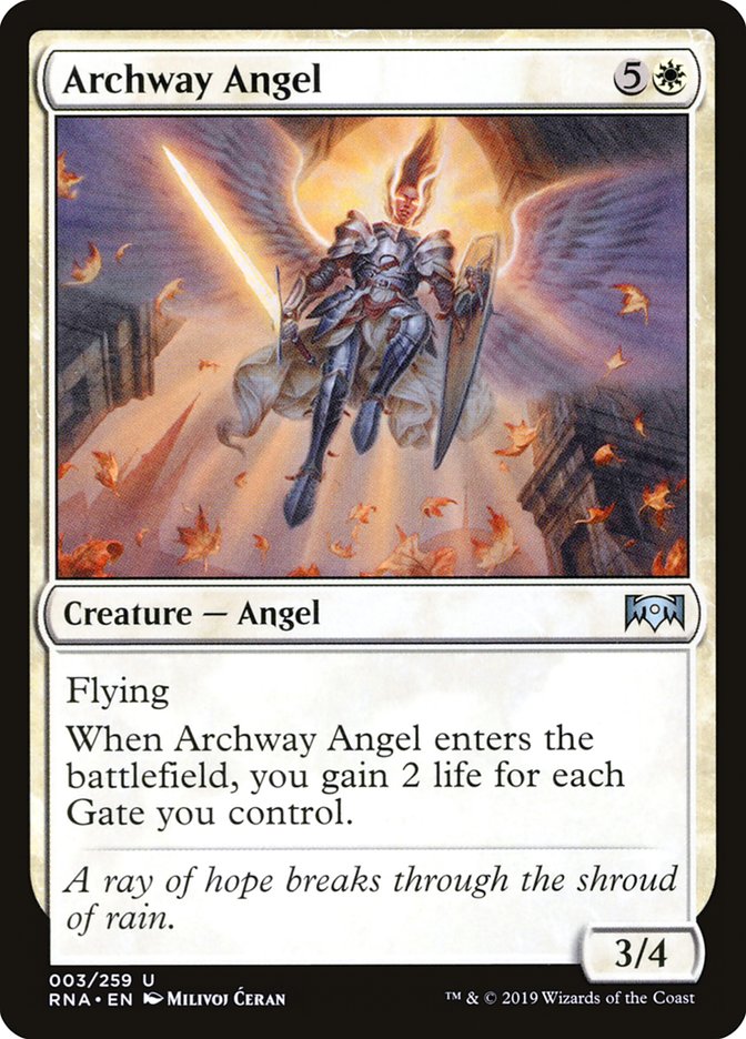 Archway Angel – Uncommon Magic: The Gathering card from Ravnica Allegiance (#3)
