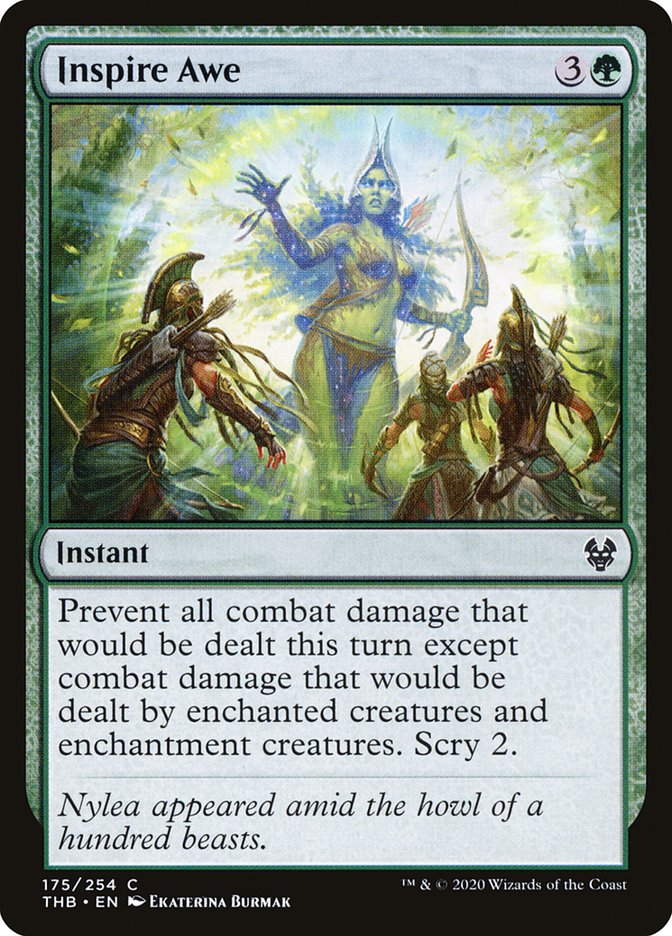 Inspire Awe – Common Magic: The Gathering card from Theros Beyond Death (#175)