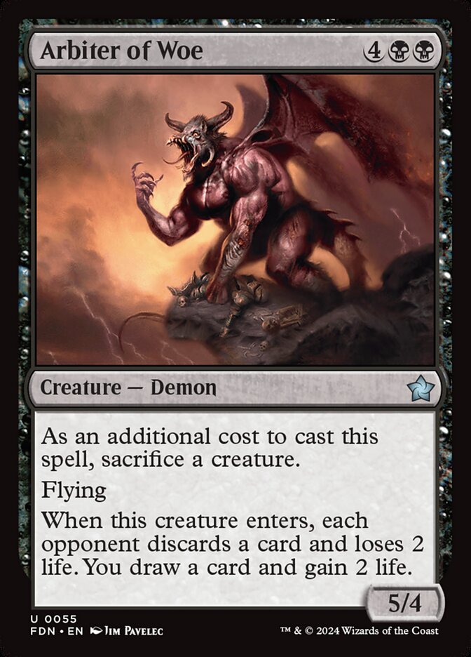 Arbiter of Woe – Uncommon Magic: The Gathering card from Foundations (#55)