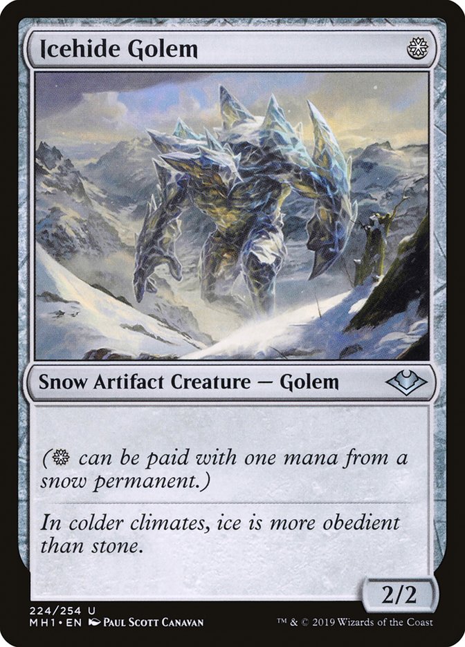 Icehide Golem – Uncommon Magic: The Gathering card from Modern Horizons (#224)
