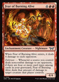 Fear of Burning Alive – Uncommon Magic: The Gathering card from Duskmourn: House of Horror (#135)
