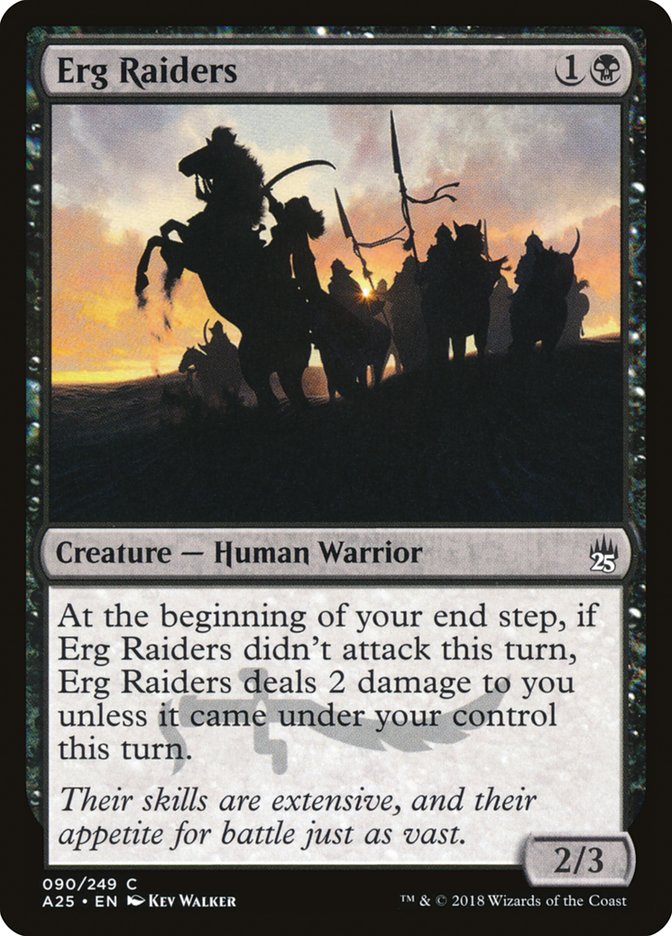 Erg Raiders – Common Magic: The Gathering card from Masters 25 (#90)