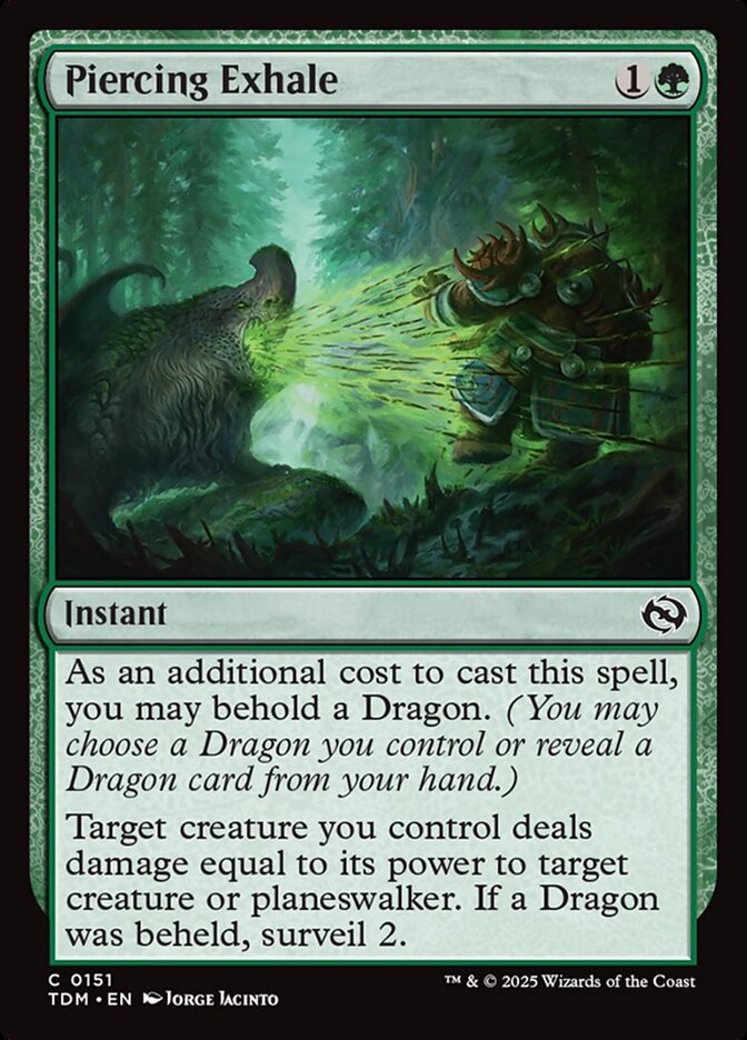 Piercing Exhale – Common Magic: The Gathering card from Tarkir: Dragonstorm (#151)