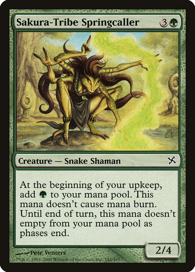 Sakura-Tribe Springcaller – Common Magic: The Gathering card from Betrayers of Kamigawa (#142)