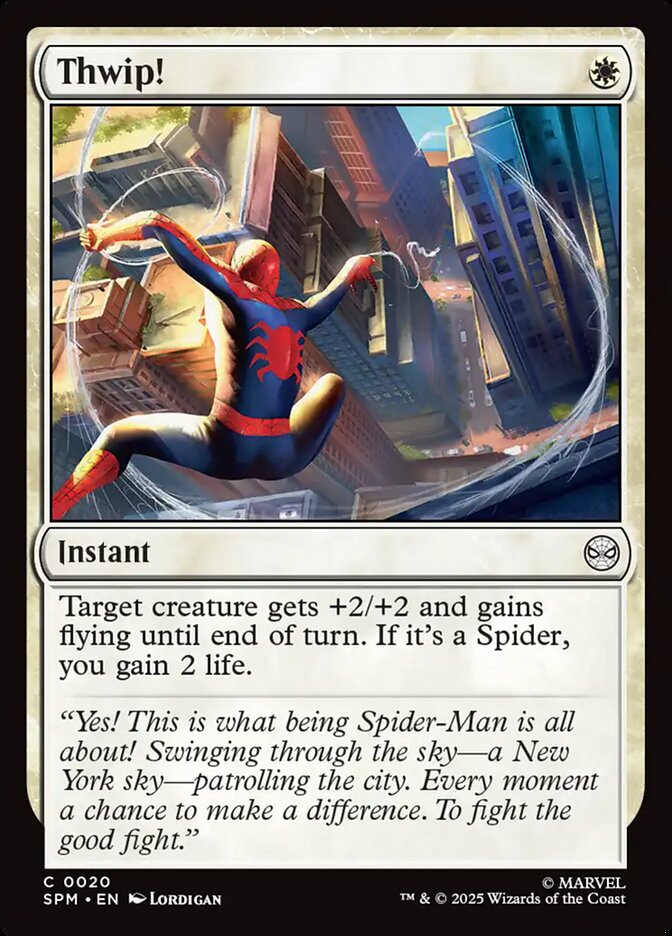 Thwip! – Common Magic: The Gathering card from Marvel's Spider-Man (#20)