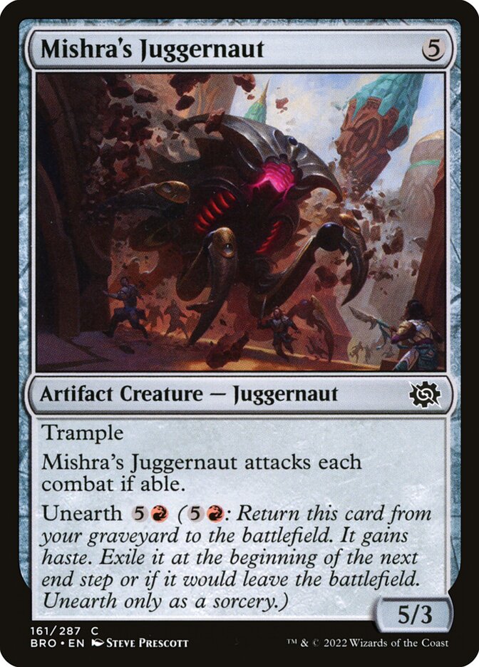 Mishra's Juggernaut – Common Magic: The Gathering card from The Brothers' War (#161)