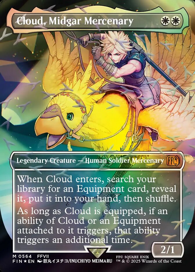 Cloud, Midgar Mercenary – Mythic Magic: The Gathering card from Final Fantasy (#564)