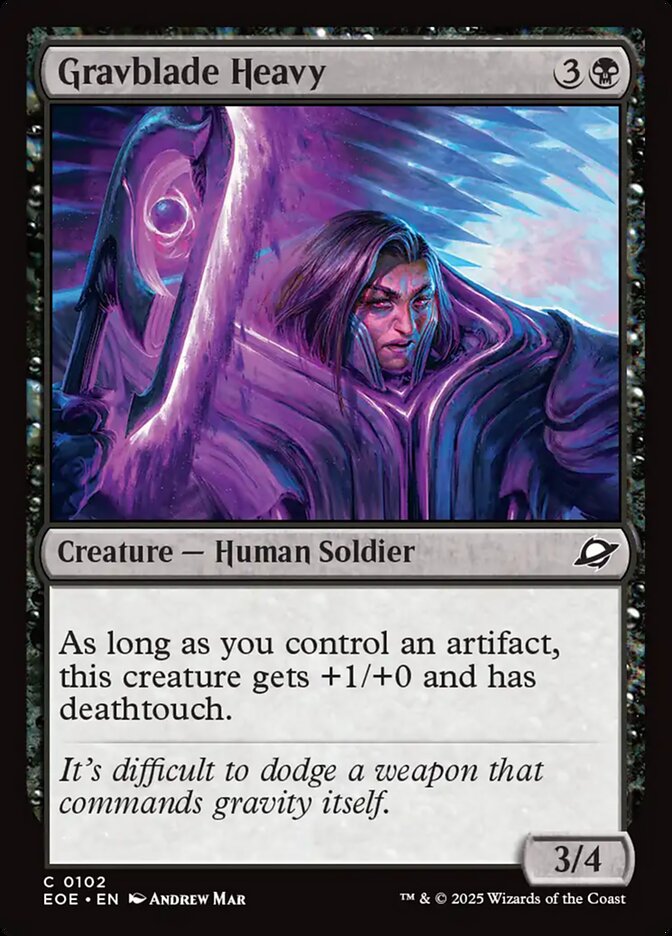 Gravblade Heavy – Common Magic: The Gathering card from Edge of Eternities (#102)