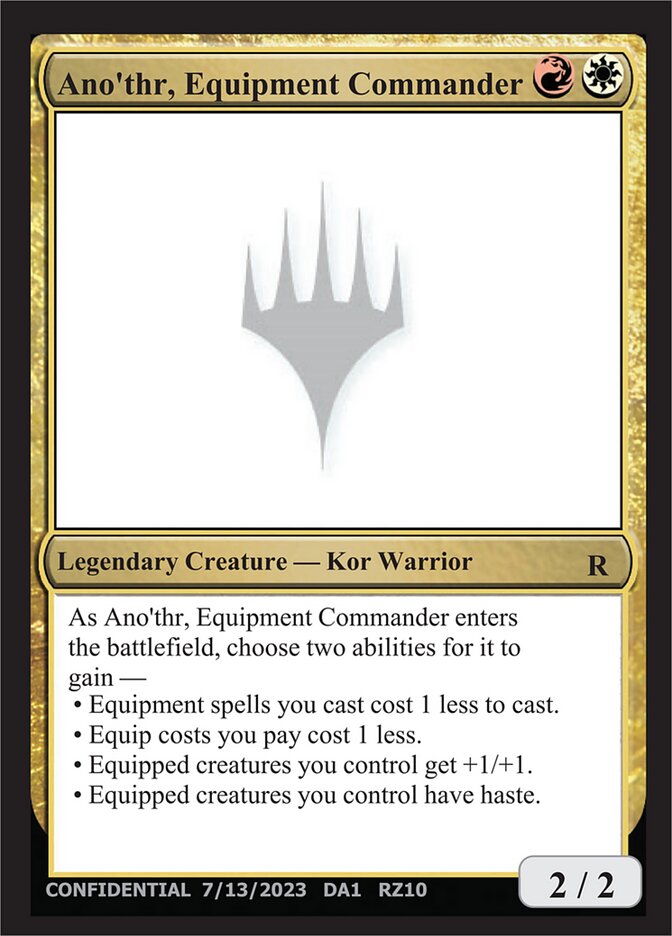 Ano'thr, Equipment Commander – Rare Magic: The Gathering card from Unknown Event (#RZ10)