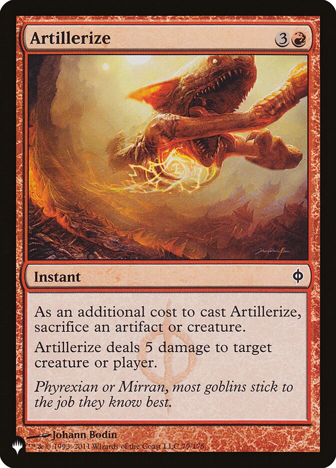 Artillerize – Common Magic: The Gathering card from The List (#NPH-79)