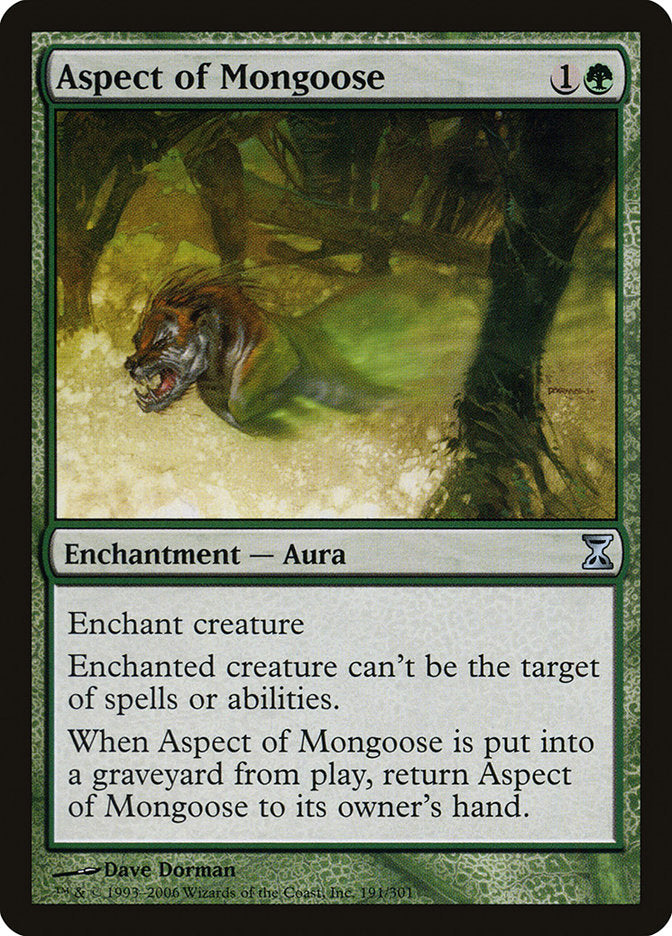 Aspect of Mongoose – Uncommon Magic: The Gathering card from Time Spiral (#191)