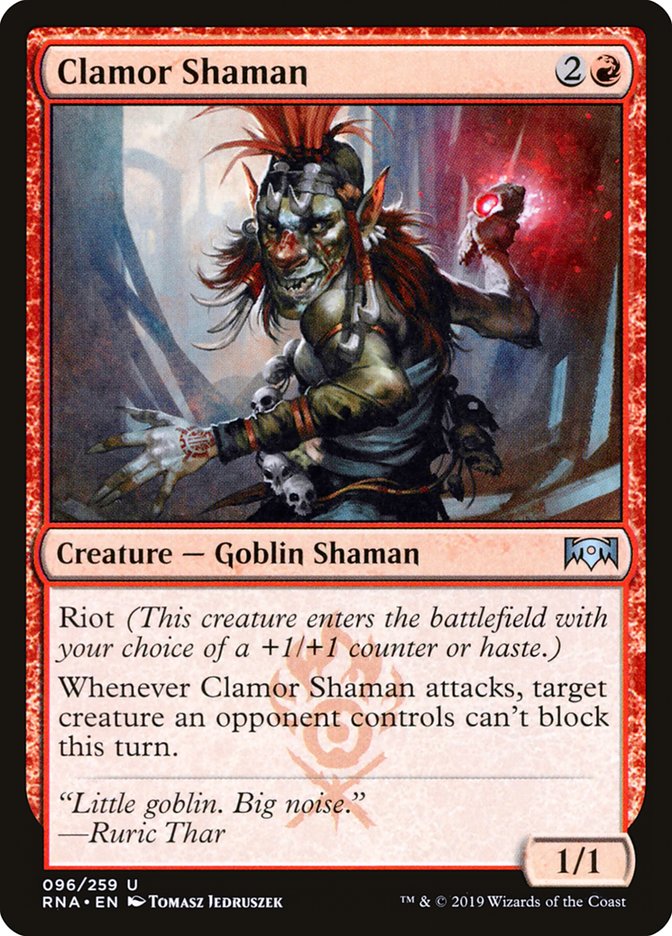 Clamor Shaman – Uncommon Magic: The Gathering card from Ravnica Allegiance (#96)