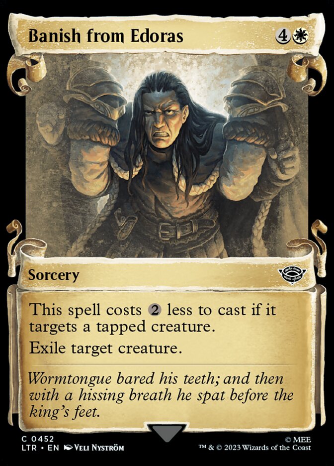 Banish from Edoras – Common Magic: The Gathering card from The Lord of the Rings: Tales of Middle-earth (#452)