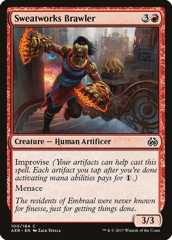 Sweatworks Brawler – Common Magic: The Gathering card from Aether Revolt (#100)