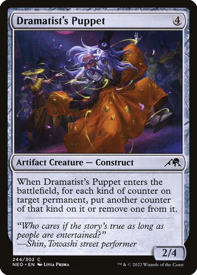 Dramatist's Puppet – Common Magic: The Gathering card from Kamigawa: Neon Dynasty (#244)