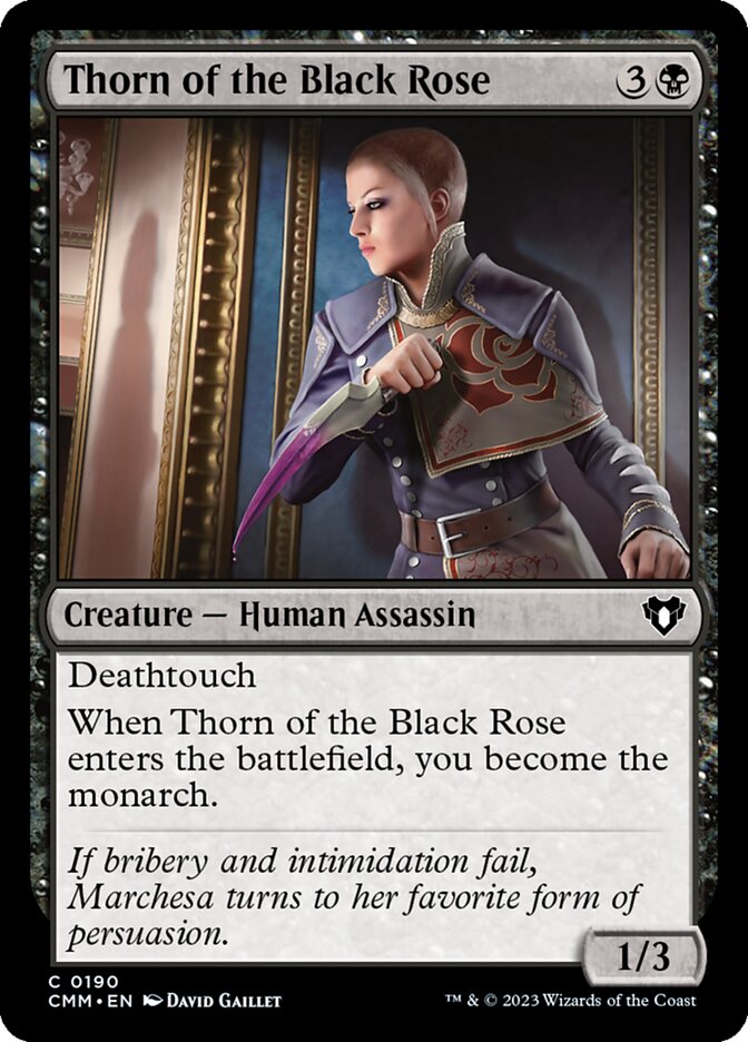 Thorn of the Black Rose – Common Magic: The Gathering card from Commander Masters (#190)