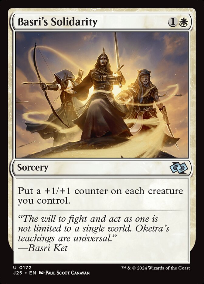 Basri's Solidarity – Uncommon Magic: The Gathering card from Foundations Jumpstart (#172)