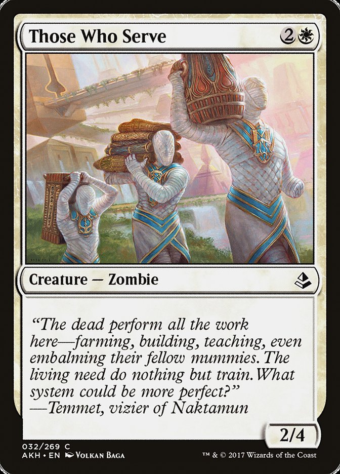 Those Who Serve – Common Magic: The Gathering card from Amonkhet (#32)