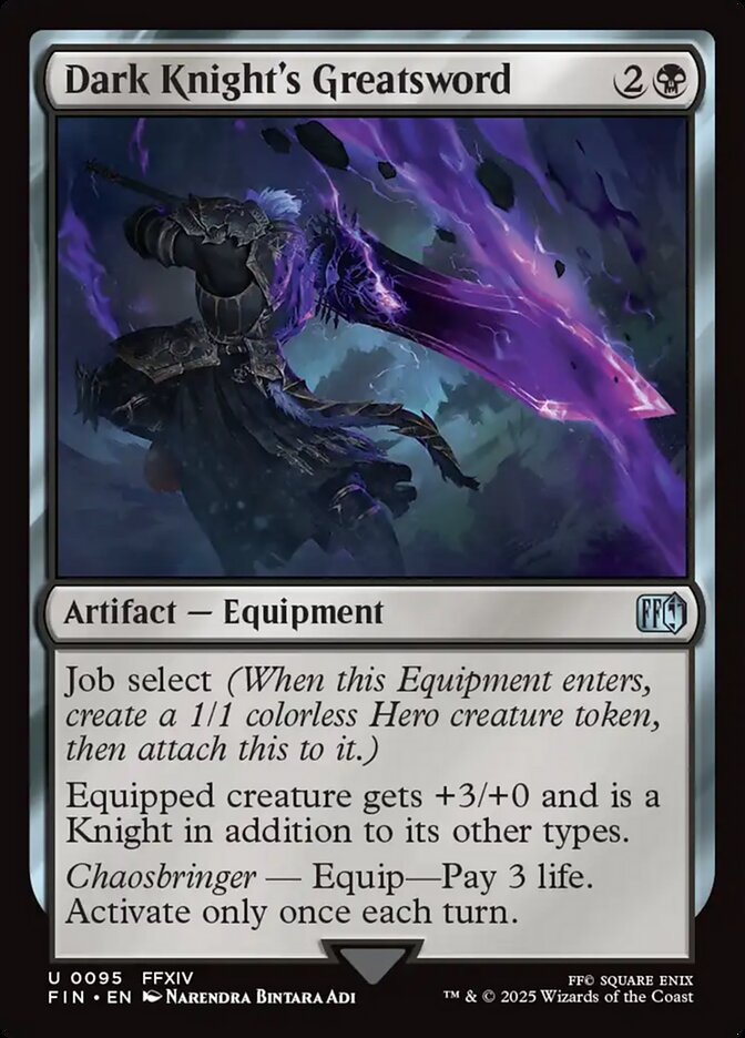 Dark Knight's Greatsword – Uncommon Magic: The Gathering card from Final Fantasy (#95)
