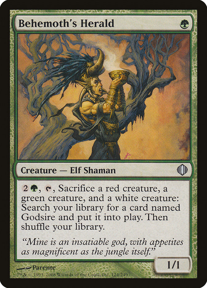 Behemoth's Herald – Uncommon Magic: The Gathering card from Shards of Alara (#124)