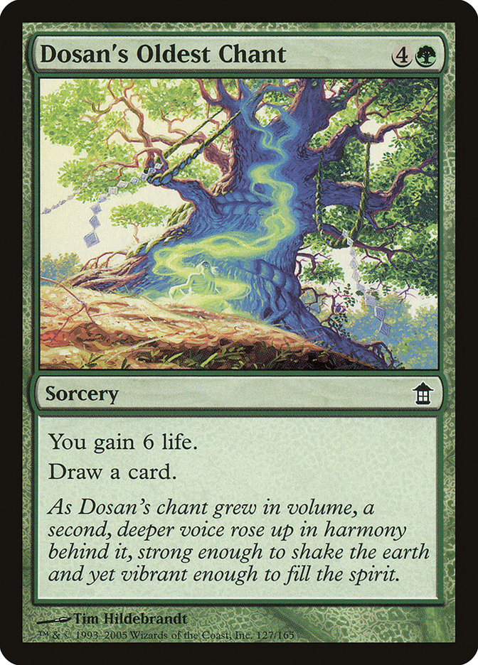 Dosan's Oldest Chant – Common Magic: The Gathering card from Saviors of Kamigawa (#127)